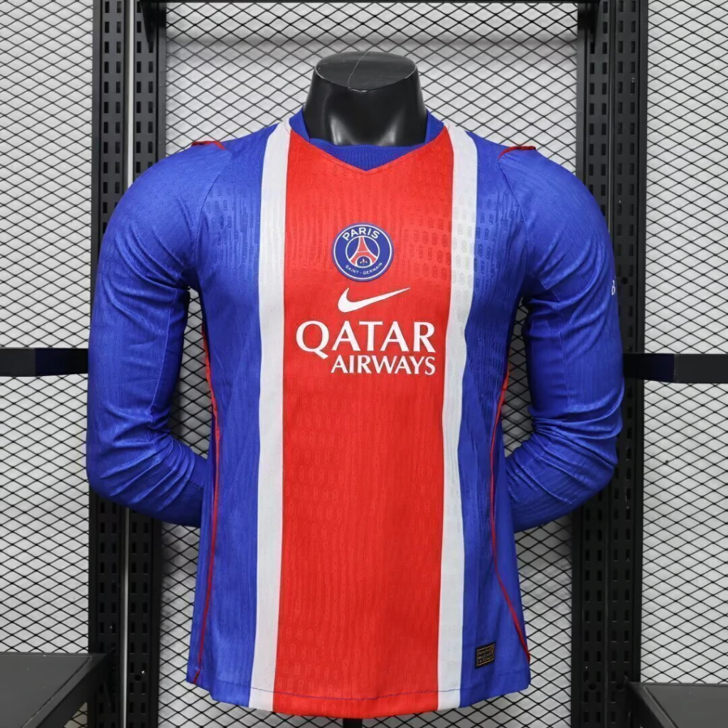 Camisa PSG Paris Saint-Germain Home Versão Jogador Manga Longa 2026/27 Azul Nike