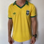 Camisa Retrô Clássica Seleção Brasileira Home - Brasil Amarela – 1979/80 Adidas