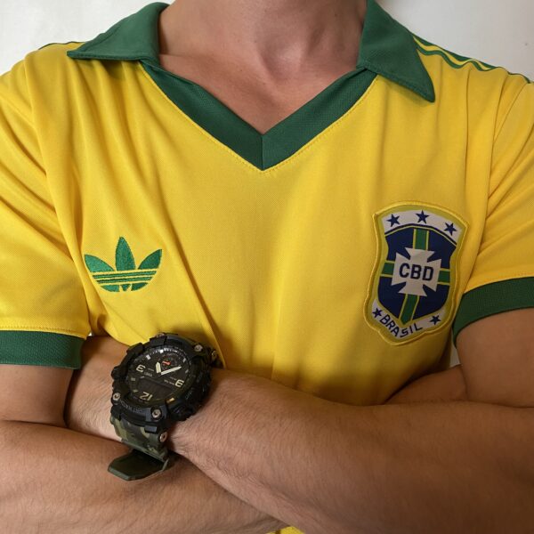 Camisa Retrô Clássica Seleção Brasileira Home - Brasil Amarela – 1979/80 Adidas - Imagem 3