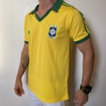 Camisa Retrô Clássica Seleção Brasileira Home - Brasil Amarela – 1979/80 Adidas - Imagem 6