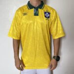 Camisa Retrô Clássica Seleção Brasileira Home - Brasil Amarela – 1991 Umbro - Imagem 2