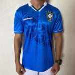 Camisa Retrô Clássica Seleção Brasileira Brasil – Veludo - Umbro – Azul – 1994