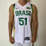 Camiseta Regata Basquete Brasil Olimpíadas Caboclo 51 2024 Paris Branca 2024-2025 Nike