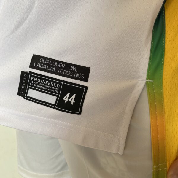 Camiseta Regata Basquete Brasil Olimpíadas Gui Santos 11 2024 Paris Branca 2024-2025 Nike - Imagem 5