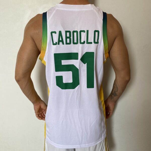 Camiseta Regata Basquete Brasil Olimpíadas Caboclo 51 2024 Paris Branca 2024-2025 Nike - Imagem 9
