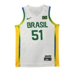 Camiseta Regata Basquete Brasil Olimpíadas Gui Santos 11 2024 Paris Branca 2024-2025 Nike - Imagem 8