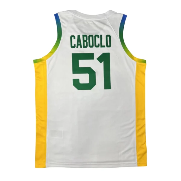 Camiseta Regata Basquete Brasil Olimpíadas Gui Santos 11 2024 Paris Branca 2024-2025 Nike - Imagem 9