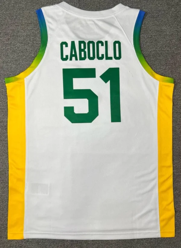 Camiseta Regata Basquete Brasil Olimpíadas Gui Santos 11 2024 Paris Branca 2024-2025 Nike - Imagem 10