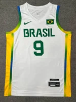 Camiseta Regata Basquete Brasil Olimpíadas Gui Santos 11 2024 Paris Branca 2024-2025 Nike - Imagem 13