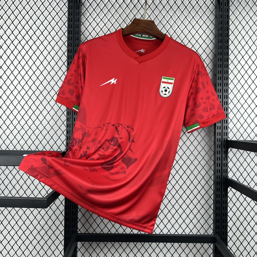 Camisa Seleção Iran Away Versão Torcedor Copa Do Mundo 2026 Vermelha
