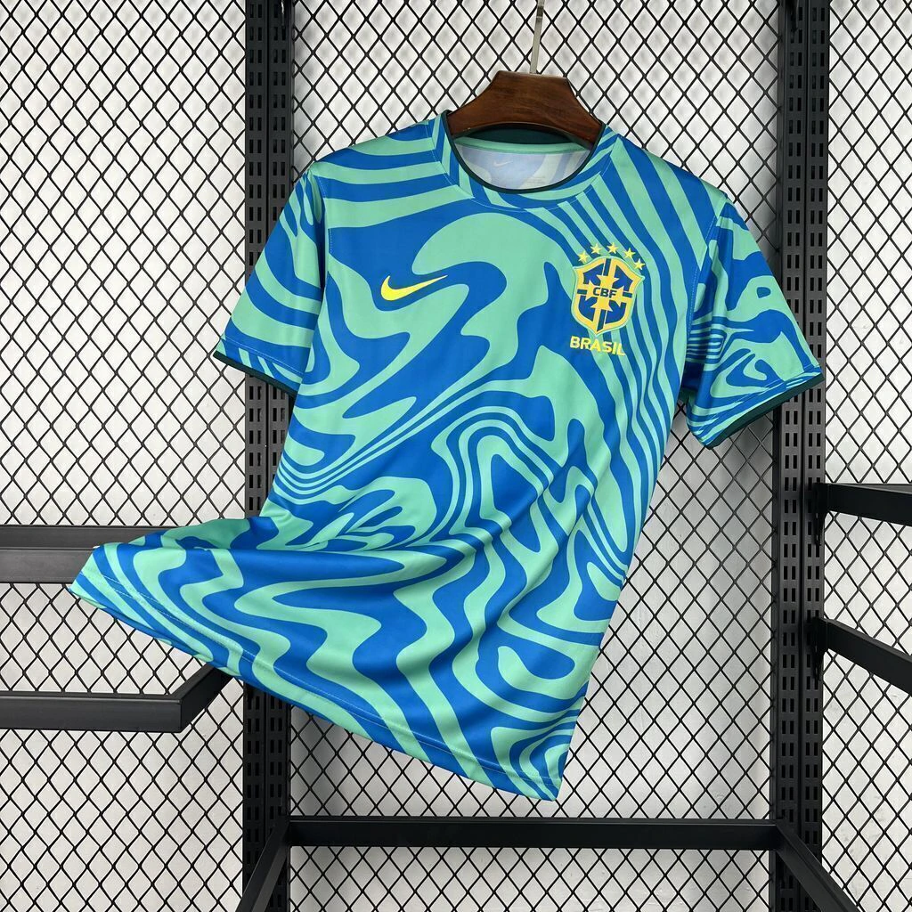 EFKMKFJK Camisa Brasil Seleção Brasileira Pré-Jogo Torcedor Copa do Mundo 2026 Nike - Imagem 1