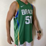 Camiseta Regata Basquete Brasil Olimpíadas Caboclo 51 2024 Paris Verde 2024-2025 Nike - Imagem 3