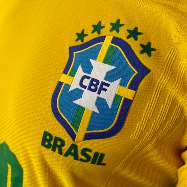 Camisa Brasil Seleção Brasileira Home Versão Jogador 2021 Amarela Nike - Imagem 4