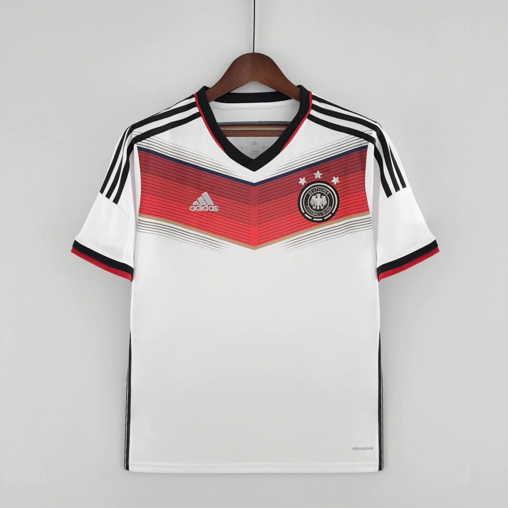 Camisa Retrô Clássica Seleção Alemanha Home 2010 Branca Adidas