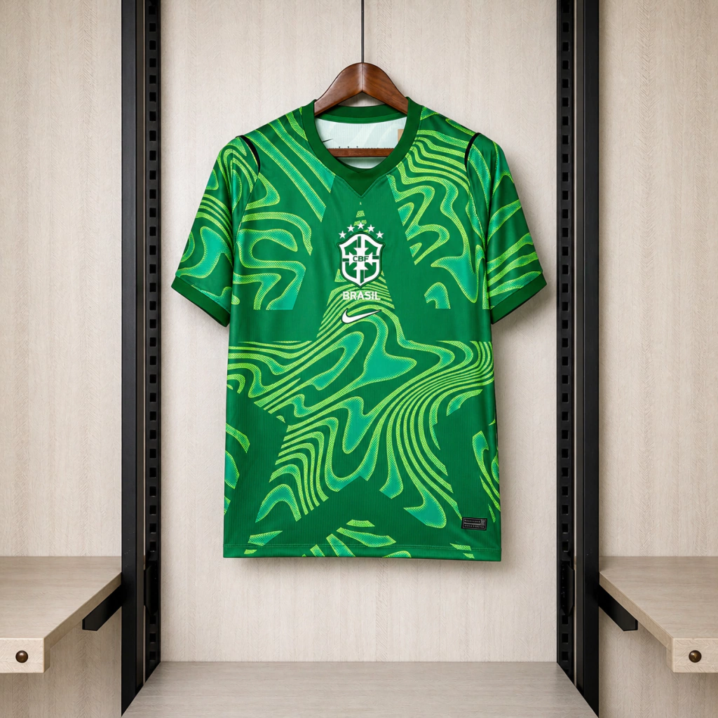 Camisa Brasil Seleção Brasileira Goleiro Torcedor Copa do Mundo 2026 Verde Nike