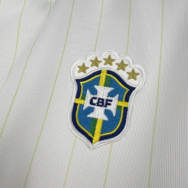 Camisa Brasil Seleção Brasileira Terrace Icons Unissex 2026 Branca Adidas - Imagem 3