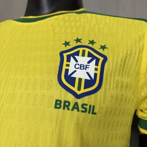 Camisa Retrô Brasil Seleção Brasileira Home Versão Jogador 1998 Concept Amarela Nike - Imagem 4