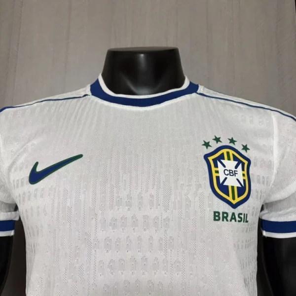 Camisa Retrô Brasil Seleção Brasileira Third Versão Jogador 1998 Concept Branca Nike - Imagem 2