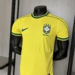 Camisa Retrô Brasil Seleção Brasileira Home Versão Jogador 1998 Concept Amarela Nike - Imagem 3
