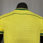 Camisa Retrô Brasil Seleção Brasileira Home Versão Jogador 1998 Concept Amarela Nike - Imagem 9