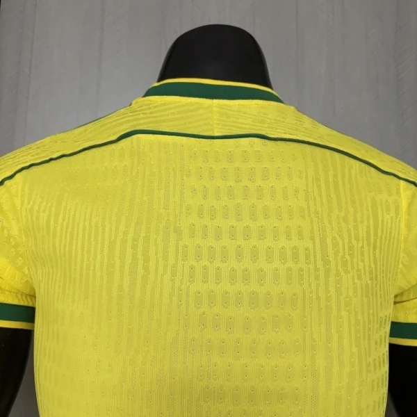 Camisa Retrô Brasil Seleção Brasileira Home Versão Jogador 1998 Concept Amarela Nike - Imagem 9