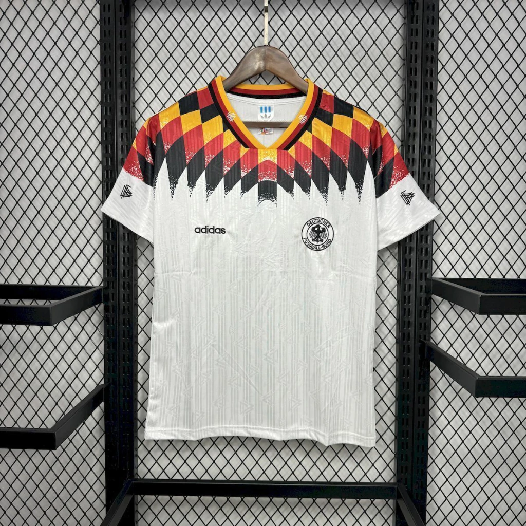 Camisa Retrô Clássica Seleção Alemanha Home 1994 Branca Adidas