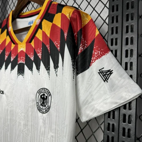 Camisa Retrô Clássica Seleção Alemanha Home 1994 Branca Adidas - Imagem 4