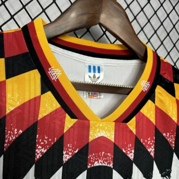Camisa Retrô Clássica Seleção Alemanha Home 1994 Branca Adidas - Imagem 3