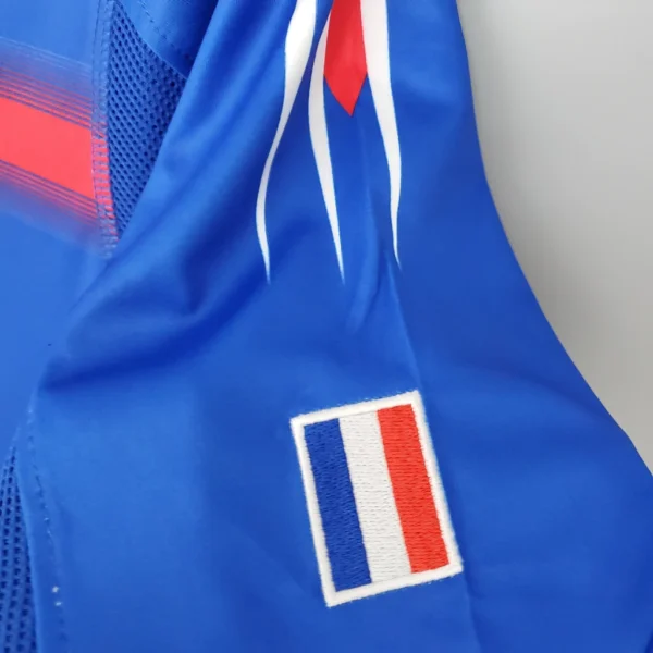 Camisa Retrô Clássica Seleção França Home 2004 Azul Adidas - Imagem 2