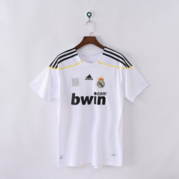 Camisa Retrô Real Madrid Home Ronaldo 7 - CR7 - 2009/2010 Adidas Branca - Imagem 8