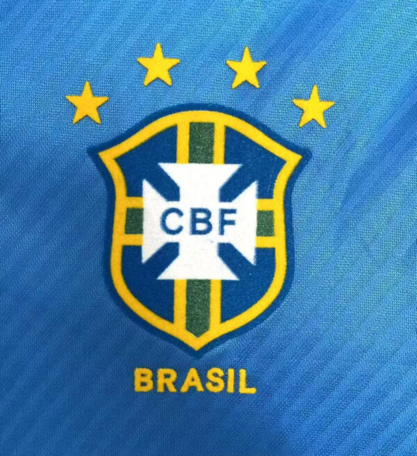 Camisa Retrô Clássica Seleção Brasileira Brasil – Veludo – Manga Longa – Umbro – Azul – 1994 - Imagem 4