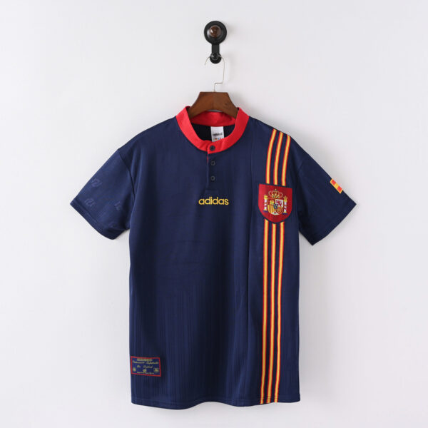 Camisa Retrô Clássica Seleção Espanha Away 1996 Adidas - Imagem 2