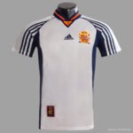 Camisa Retrô Clássica Seleção Espanha Away 1998 Branca Adidas