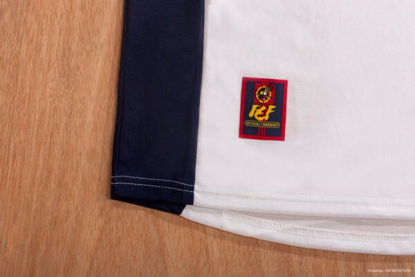 Camisa Retrô Clássica Seleção Espanha Away 1998 Branca Adidas - Imagem 7