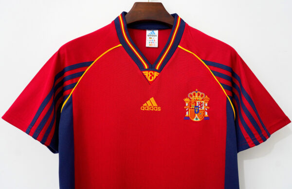 Camisa Retrô Clássica Seleção Espanha Home 1998 Vermelha Adidas - Imagem 2
