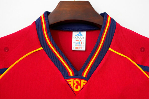 Camisa Retrô Clássica Seleção Espanha Home 1998 Vermelha Adidas - Imagem 4