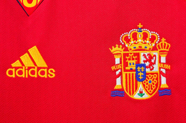 Camisa Retrô Clássica Seleção Espanha Home 1998 Vermelha Adidas - Imagem 3