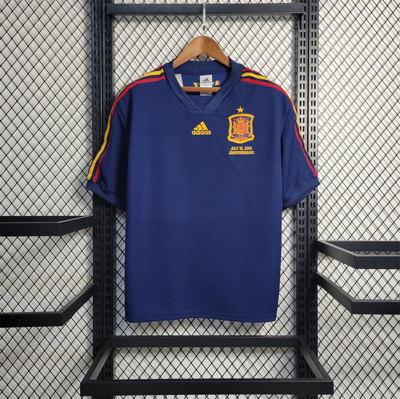 1_ZT Camisa Retrô Clássica Seleção Espanha Away 2010 Adidas - Imagem 1