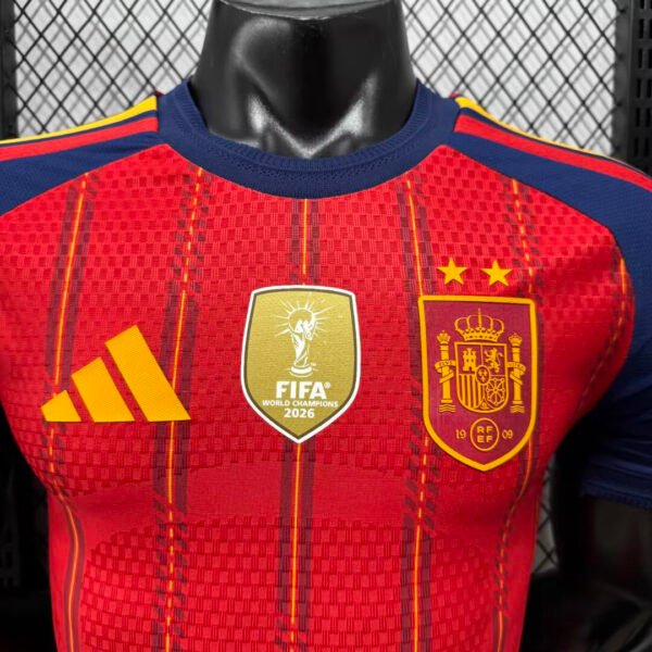 Camisa Seleção Espanha Home Versão Jogador 2 Estrelas Campeão Copa Do Mundo 2026 Adidas - Imagem 2