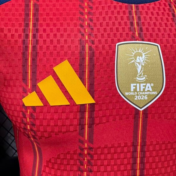 Camisa Seleção Espanha Home Versão Jogador 2 Estrelas Campeão Copa Do Mundo 2026 Adidas - Imagem 5