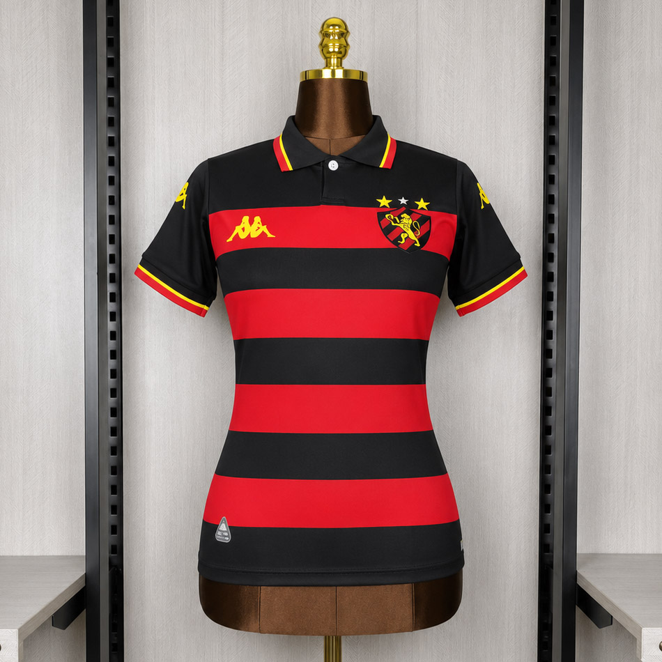 Camisa SCR Home Versão Torcedor Feminina 2026/27 Rublo-Negro Kappa
