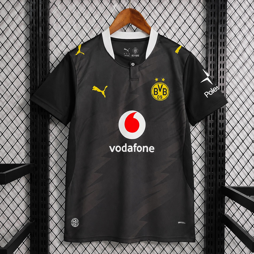 2627-BVB-Dortmund-Away-Soccer-Jersey-1 Camisa Borussia Dortmund Away Versão Torcedor 2026/27 Preta Puma - Imagem 1