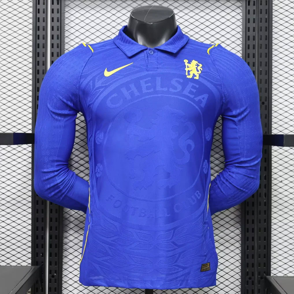 Camisa Chelsea Home Versão Jogador Manga Longa 2026/27 Azul Nike