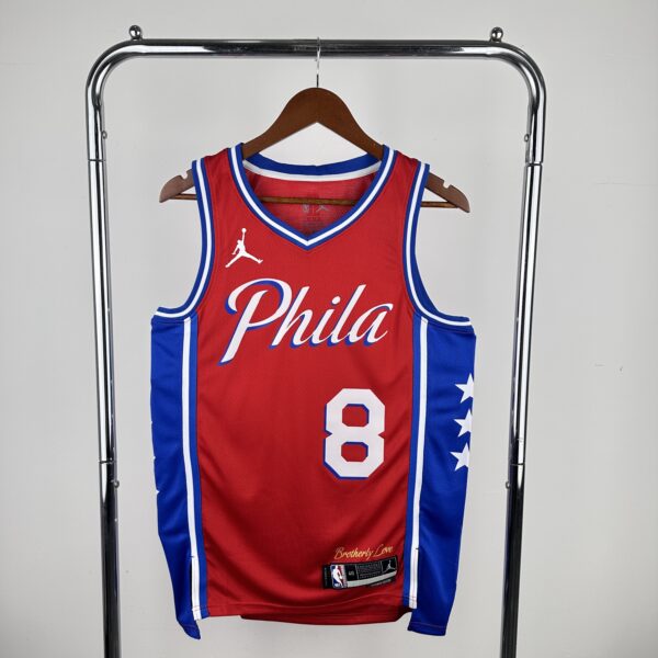 Camiseta Regata NBA Philadelphia 76ers - LeBron James 23 - Statement Vermelha 2026/27 Jordan - Imagem 3
