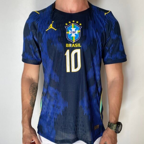 Camisa Brasil Seleção Brasileira Away Azul Jogador Copa do Mundo 2026 Jordan Nike - Imagem 13