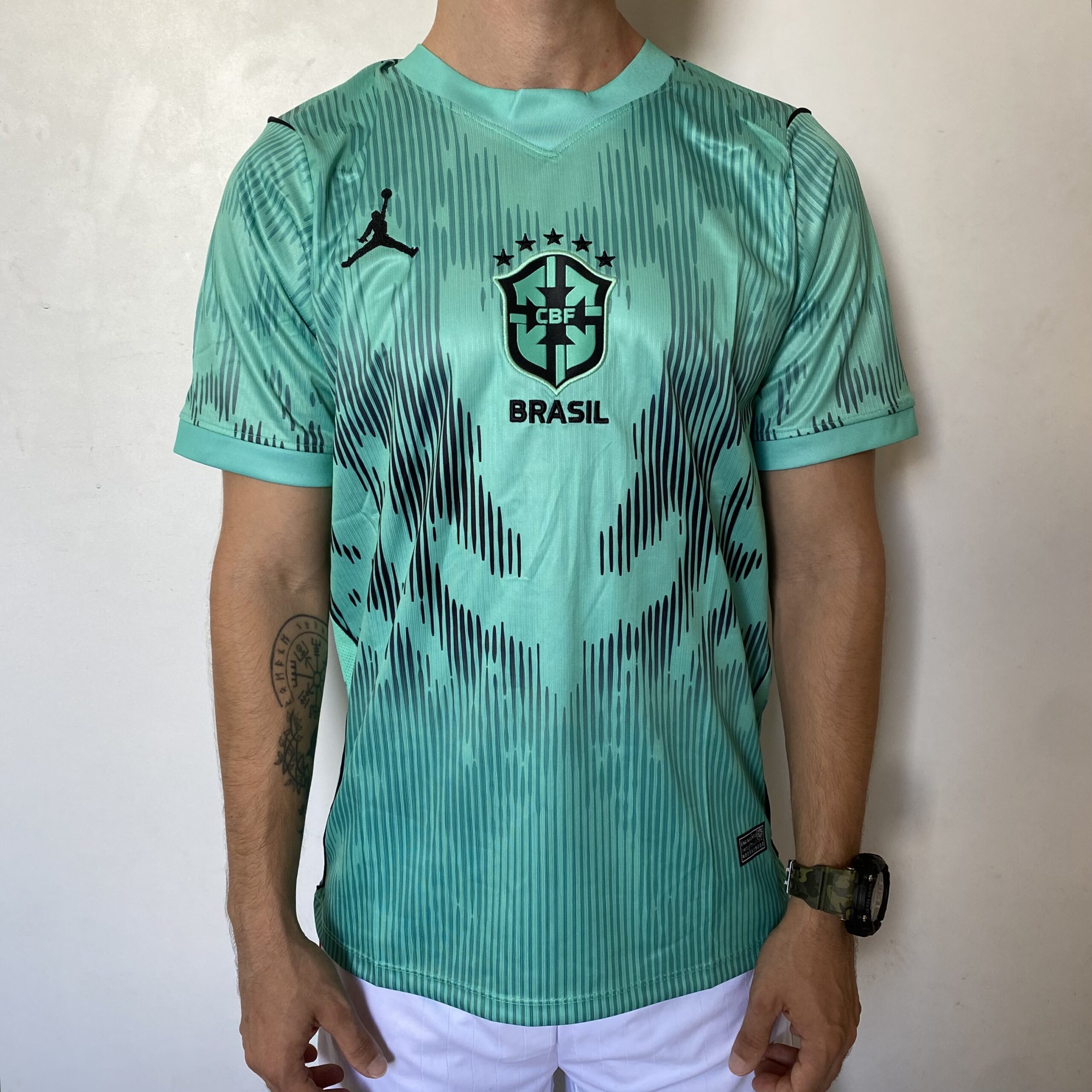 Camisa Brasil Seleção Brasileira Goleiro Torcedor Copa do Mundo 2026 Verde Jordan