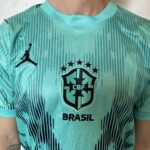 Camisa Brasil Seleção Brasileira Goleiro Torcedor Copa do Mundo 2026 Verde Jordan - Imagem 2
