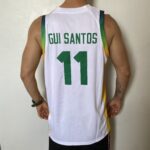 Camiseta Regata Basquete Brasil Olimpíadas Gui Santos 11 2024 Paris Branca 2024-2025 Nike - Imagem 6