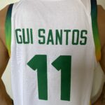 Camiseta Regata Basquete Brasil Olimpíadas Gui Santos 11 2024 Paris Branca 2024-2025 Nike - Imagem 7