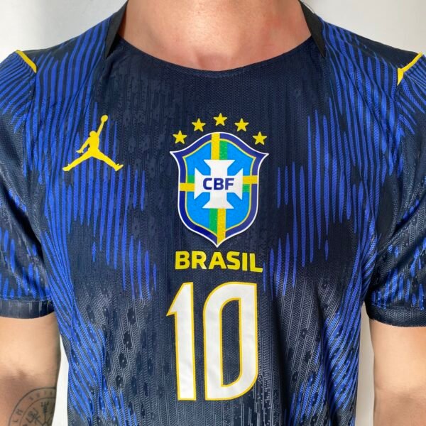 Camisa Brasil Seleção Brasileira Away Azul Jogador Copa do Mundo 2026 Jordan Nike - Imagem 14